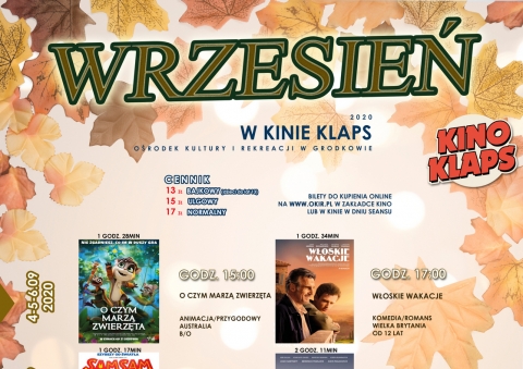 WRZESIEŃ W KINIE "KLAPS"