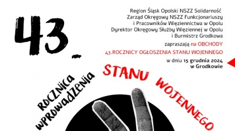 OBCHODY 43. ROCZNICY WPROWADZENIA STANU WOJENNEGO